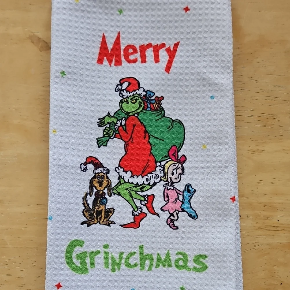Merry Grinchmas Holiday Hand Towel